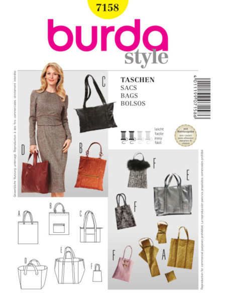 Patron de sacs - Burda 7158