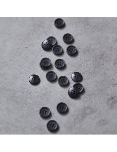Bouton corozo bord arrondi - Gris foncé 2