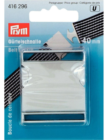 Boucle de ceinture métal 40 mm - Argent