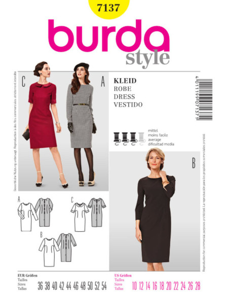 Patron de robe - Burda 7137