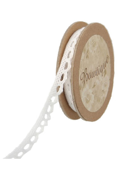 Dentelle blanche -  8 mm x 5 mètres