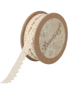 Dentelle écrue - 10 mm x 5 mètres