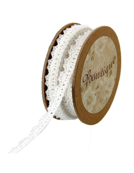 Dentelle blanche - 10 mm x 5 mètres