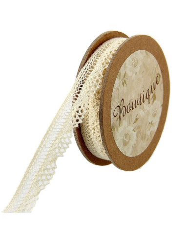Dentelle écrue - 12 mm x 5 mètres