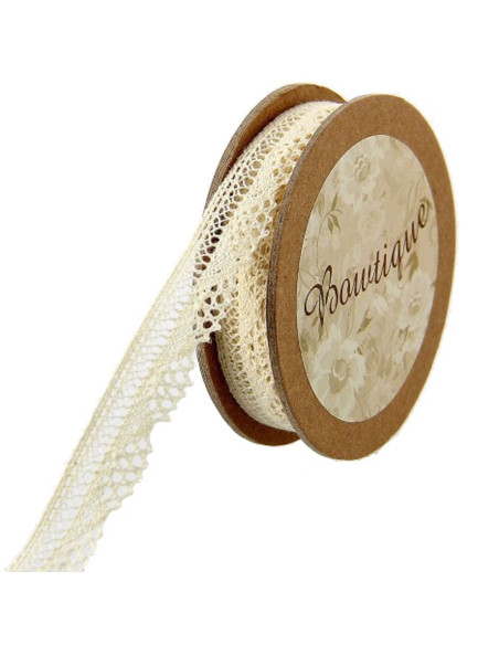 Dentelle écrue - 12 mm x 5 mètres
