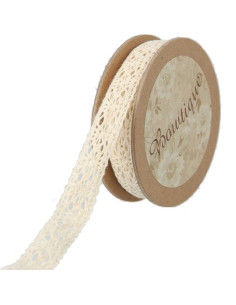 Dentelle écrue - 15 mm x 5 mètres