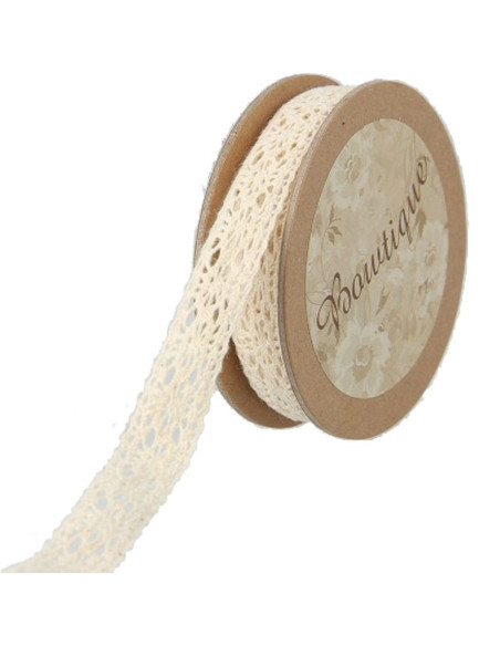 Dentelle écrue - 15 mm x 5 mètres