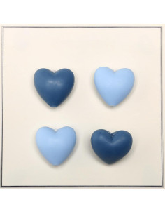 Perles en silicone coeurs pour hochets, attache tétine bébé 2