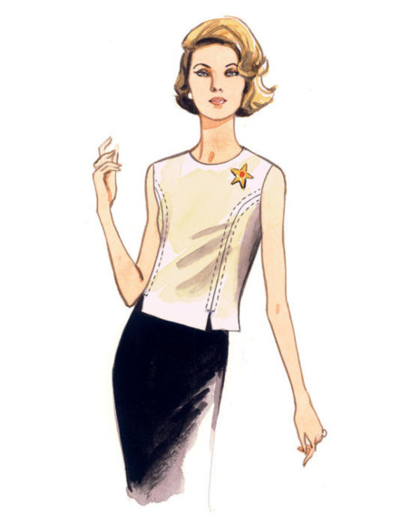 Patron de haut - Vogue 9187