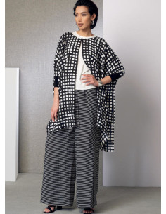 Patron de poncho, haut, short et pantalon - Vogue 9191