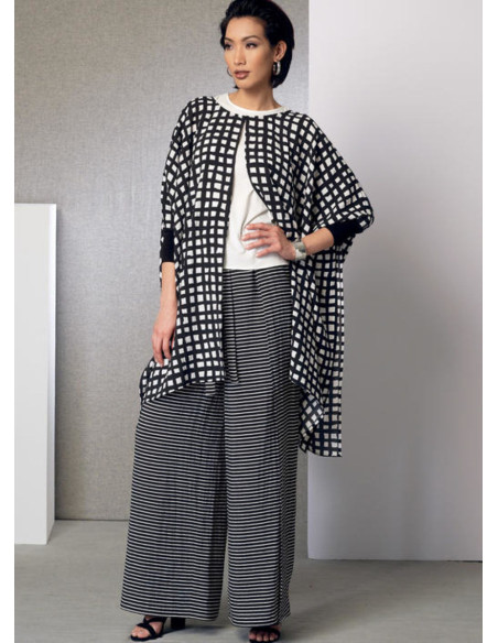 Patron de poncho, haut, short et pantalon - Vogue 9191