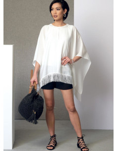 Patron de poncho, haut, short et pantalon - Vogue 9191 2