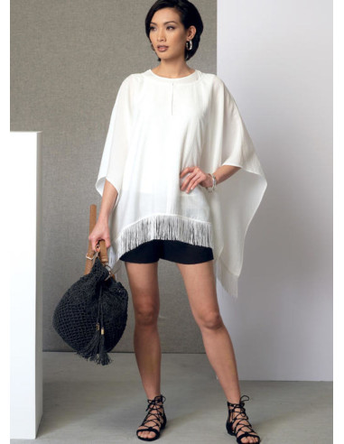 Patron de poncho, haut, short et pantalon - Vogue 9191