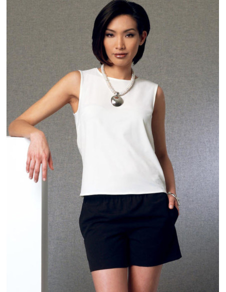Patron de poncho, haut, short et pantalon - Vogue 9191