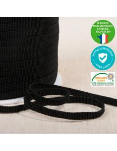 Elastique hypoallergénique sans latex - Noir 2
