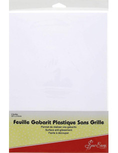 2 feuilles de gabarit plastique