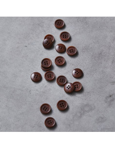 Bouton corozo bord arrondi - Noix de pécan 2