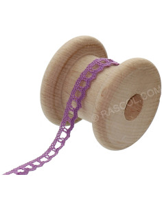 Dentelle coton Basic - Parme