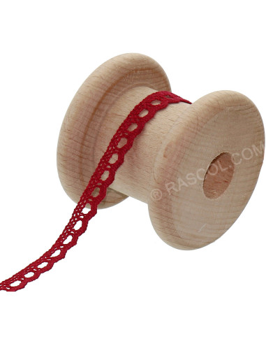 Dentelle coton Basic - Rouge