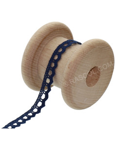 Dentelle coton Basic - Bleu marine