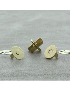 Sachet de 2 fermoirs magnétiques 18 mm - Or