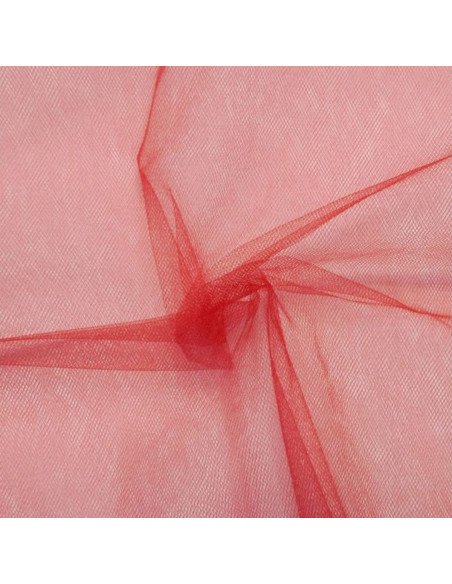 Tulle souple grande largeur - Rouge