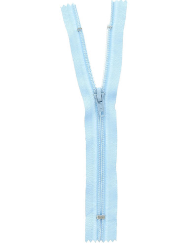 Fermeture éclair tricot non séparable - Bleu azur