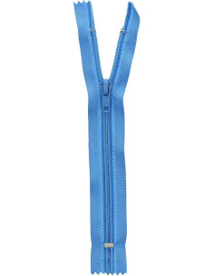 Fermeture éclair tricot non séparable - Bleu floride