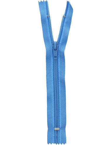 Fermeture éclair tricot non séparable - Bleu floride