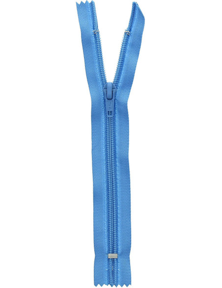 Fermeture éclair tricot non séparable - Bleu floride
