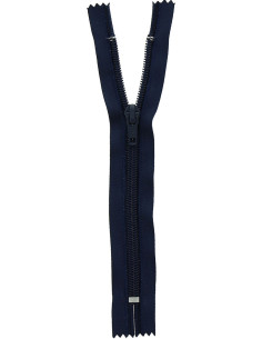 Fermeture éclair tricot non séparable - Bleu marine