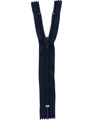 Fermeture éclair tricot non séparable - Bleu marine