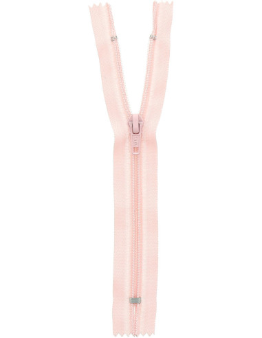 Fermeture éclair tricot non séparable - Rose