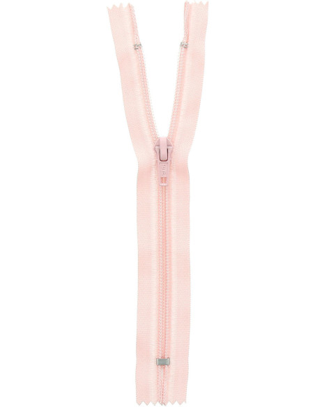 Fermeture éclair tricot non séparable - Rose