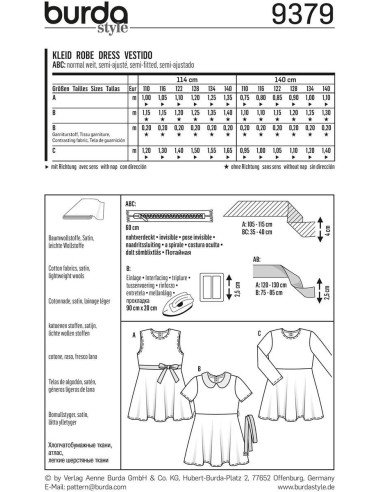Patron de robe - Burda 9379