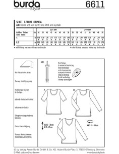 Patron de t-shirt - Burda 6611 2