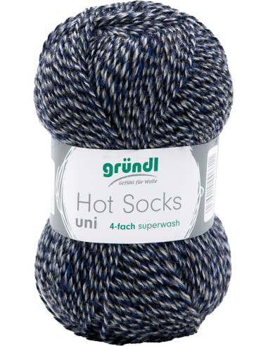 Laine à chaussettes Hot Socks uni 50 Gründl