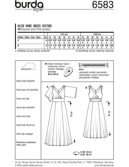 Patron de robe - Burda 6583