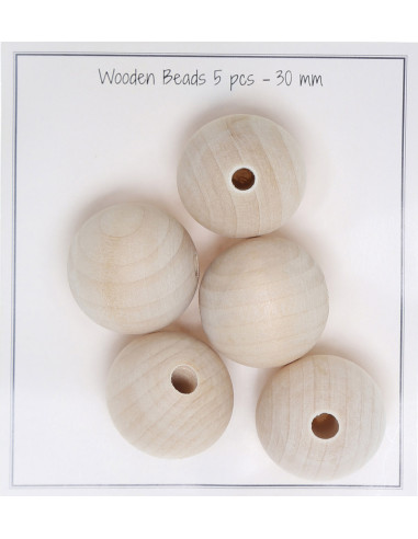 Perles en bois pour hochets, attache tétine bébé