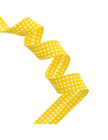 Biais à pois - Jaune