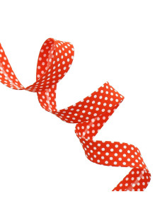 Biais à pois - Orange