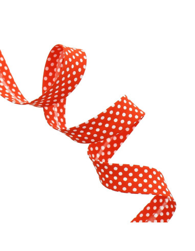 Biais à pois - Orange