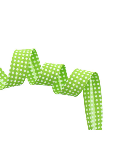 Biais à pois - Vert