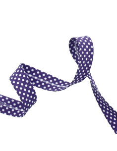 Biais à pois - Violet