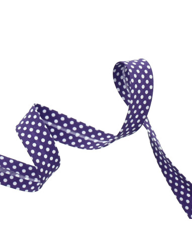 Biais à pois - Violet