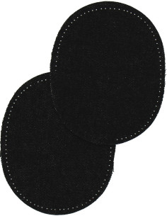 Paire coudes et genoux thermocollants - Jeans noir