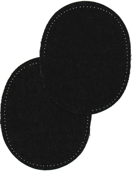 Paire coudes et genoux thermocollants - Jeans noir