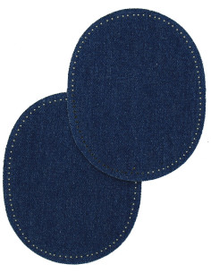 Coudières thermocollantes jean bleu denim