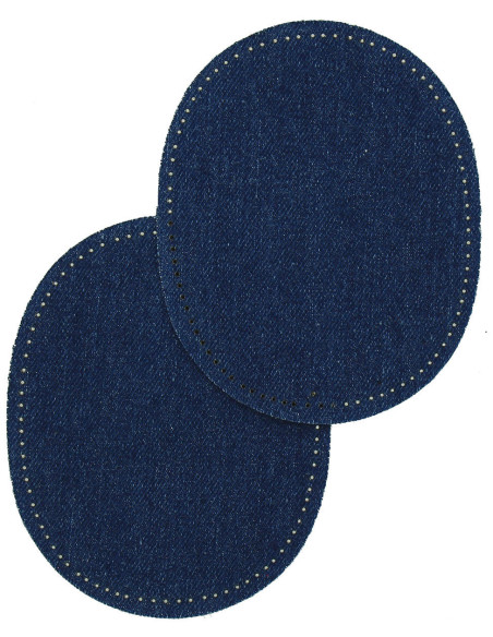 Coudières thermocollantes jean bleu denim
