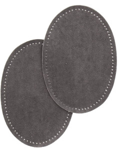 Coudières thermocollantes imitation daim gris foncé
